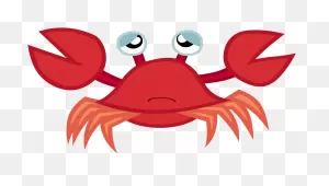 Seafood Graphic Royalty Free Sad Huge - Clip Art Sad Crab - Png ClipartFlare.com 