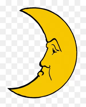 Simple Crescent Moon Sticker