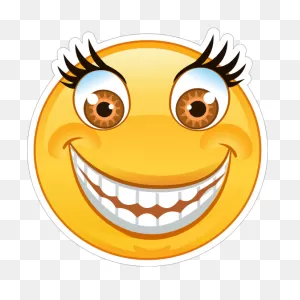 Crazy Wide Eyes Big Smile Emoji Sticker
