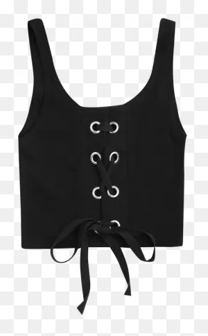 Ribbed Texture Lace Up Crop Top - Active Tank Clipart - Large Size ClipartFlare.com 