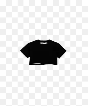 Striped Crop Top Black