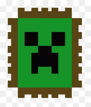 Creeper Face- Postage Stamp - Minecraft Creeper Clipart - Large ClipartFlare.com 