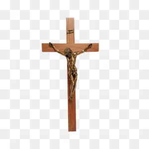 Italian Wood Alabaster Corpus 40 Inch Wall Crucifix