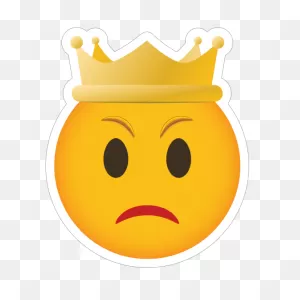 Phone Emoji Sticker Crown Angry