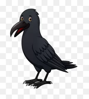 Cartoon Crow Clipart Transparent 1 - ClipartFlare