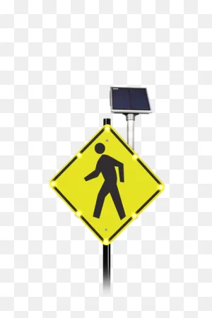 24/7 Blinkersign® Flashing Led Pedestrian Crosswalk (Symbol) Sign W11-2
