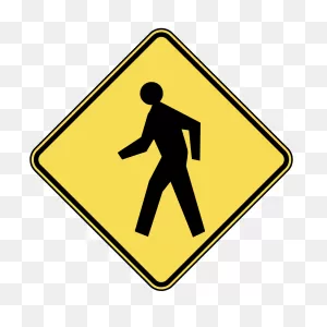 Pedestrian Crossing/crosswalk Sign: Meanings & Examples For The ClipartFlare.com 