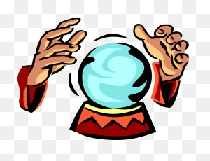 Vector Illustration Of Crystal Ball Gazing With Fortune - Fortune ClipartFlare.com 