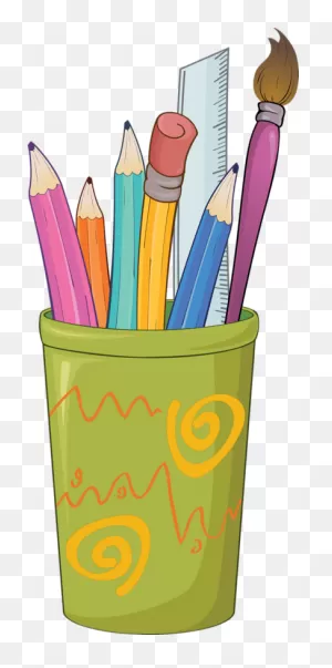 Crayon Clipart Stationary - Pencils And Crayons Clipart - (398X800 ClipartFlare.com 