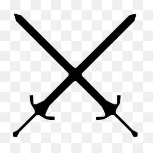 Crossed Swords Silhouette | Free PNG-WebP