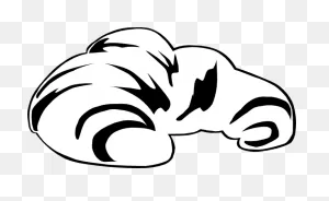 Croissant (B & W) Clip Art (113090) Free PNG-WebP Download / 4 Vector