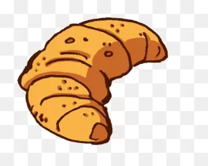 Croissant Cartoon Png - ClipartFlare