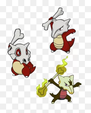 Cubone And Marowak By High Jump Kick - Marowak Cubone - (484X599 ClipartFlare.com 