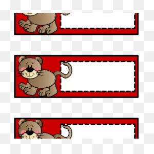 Cougar Cut Outs - Name Labels - Name Tags