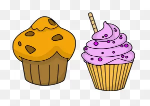 Chocolate Peanut Butter Cupcake And Cherry Cupcake Clipart. Free ClipartFlare.com 