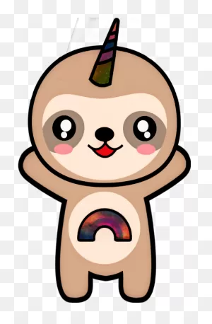 Draw So Cute Sloth - Sloth Drawing Easy Cute Clipart - Full Size ClipartFlare.com 