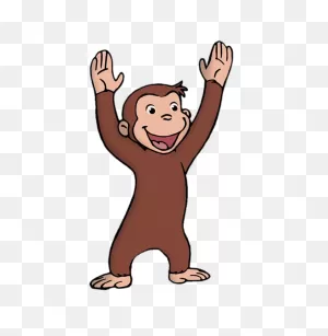 Check Out This Transparent Curious George Hands Up Png Image