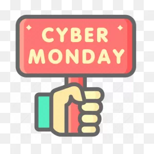 Black Friday, Cyber, Hand, Holding, Monday, Sign Icon - Download On ClipartFlare.com 