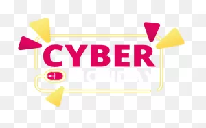 Neon Glitch Cyber Monday Stickers Black Friday