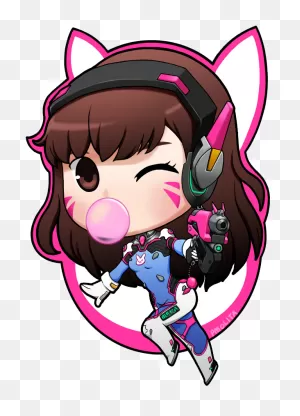 Chibi D - Va - Overwatch D Va Chibi Clipart - Full Size Clipart ClipartFlare.com 