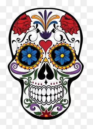 Candy Skull Png - Day Of The Dead Skulls Png Clipart - Full Size ClipartFlare.com 