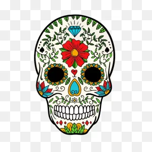 Day Of The Dead Sugar Skull 2 | Free PNG-WebP