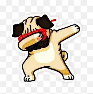 Dog Funny Dabbing Pug Sunglasseson - Pug Dab Clipart - Full Size ClipartFlare.com 