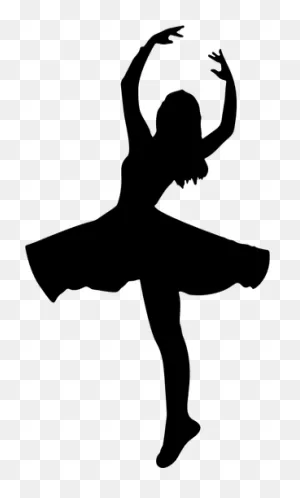 Black Silhouette Of A Dancer | Public Domain Vectors