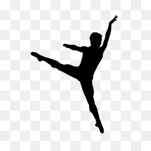 Male Ballet Dancer Silhouette | Free PNG-WebP