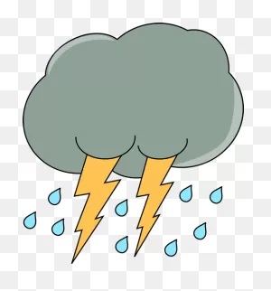 Dark Cloud With Rain And Lightning. | Weather Kindergarten ClipartFlare.com 