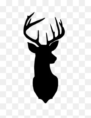 Reindeer Silhouette Stencil Clip Art - Deer Head Png Photos Png ClipartFlare.com 