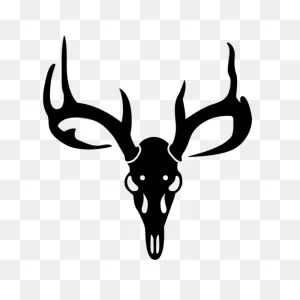 Whitetail Deer Skull Antler Silhouette Transparent Png & PNG-WebP Vector