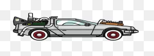 Back To The Future Delorean Clipart - Cartoon Car Transparent ClipartFlare.com 