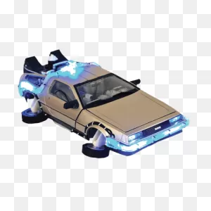 Flying Delorean Back To The Future Transparent Png - Stickpng
