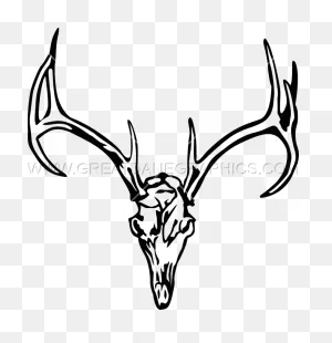 Deer Skull Charge Production Ready Artwork For T Shirt - Deer ClipartFlare.com 