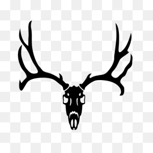 Mule Deer Skull Antler Silhouette #ad , #deer, #mule, #antler ClipartFlare.com 