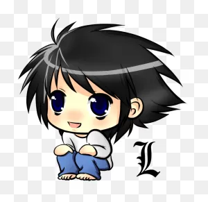 Clipart Hd Clipartfox - Anime Death Note L Chibi - Png Download ClipartFlare.com 