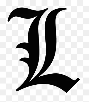 L Death Note Letra - Death Note L Logo Png - (399X456) Png Clipart ClipartFlare.com 