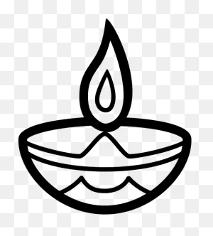 Diwali Oil Lamp Rubber Stamp - Deepavali Oil Lamp Clipart - Png ClipartFlare.com 