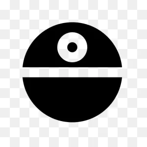 Death Star Icon In Material Filled Style