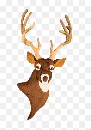 Intarsia Deer Head - Bluegrass Wood Art