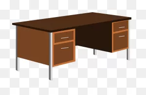 Desk Office Table - Free Vector Graphic On ClipartFlare
