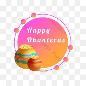 Gold Coin Festival Celebration Clay Pot Decoration Happy Dhanteras ClipartFlare.com 