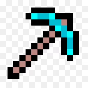 Diamond Pickaxe - Minecraft Pickaxe Transparent Background Clipart ClipartFlare.com 