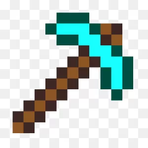 Diamond Pickaxe - Minecraft Iron Pickaxe Texture Clipart - Large ClipartFlare.com 