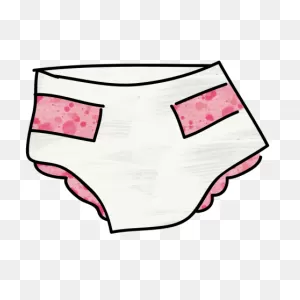 Tiny, But Mighty Pink Diaper Doodle Graphic By Janet Kemp ClipartFlare.com 