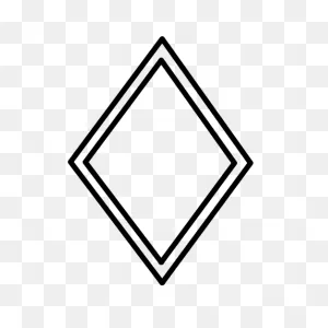 Diamond, Shape, Sided Icon | Diamond Symbol, Diamond Outline, Shapes