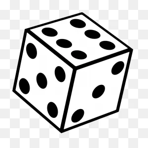 Six Sided Dice Too - Dice Black And White Clipart - Full Size ClipartFlare.com 