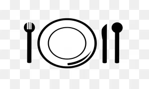 Plate And Fork Clipart - ClipartFlare