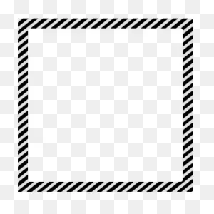 Furry Friends - Kitty - Striped Square Frame Template Graphic By ClipartFlare.com 
